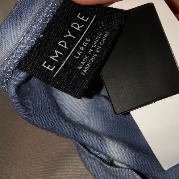 rose blue tie dye cropped t-shirt - Picture 2 of 2